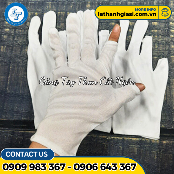 găng tay thun cắt ngón 4 găng tay thun cắt ngón 4