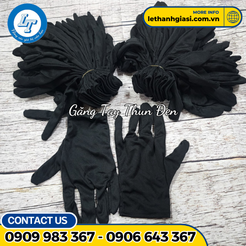 găng tay thun đen 3 găng tay thun đen 3