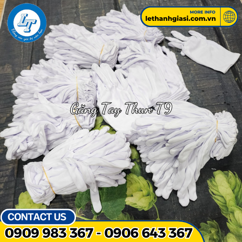 găng tay thun trắng T9 1 găng tay thun trắng T9 1