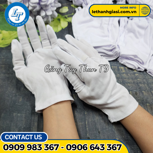 găng tay thun trắng T9 3 găng tay thun trắng T9 3