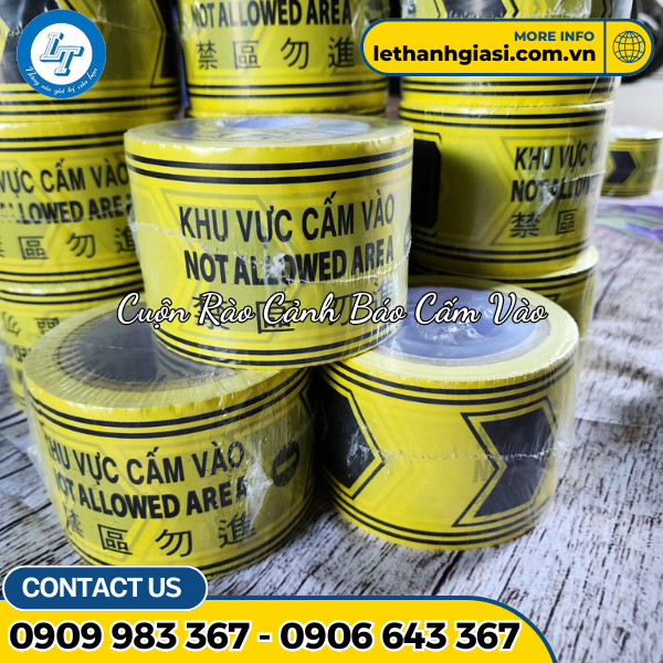 Cuộn rào công trình vàng đen Cuộn rào công trình vàng đen