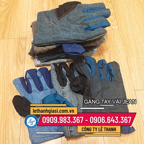 Găng tay vải jean chống nóng giá sỉ giá rẻ Găng tay vải jean chống nóng giá sỉ giá rẻ