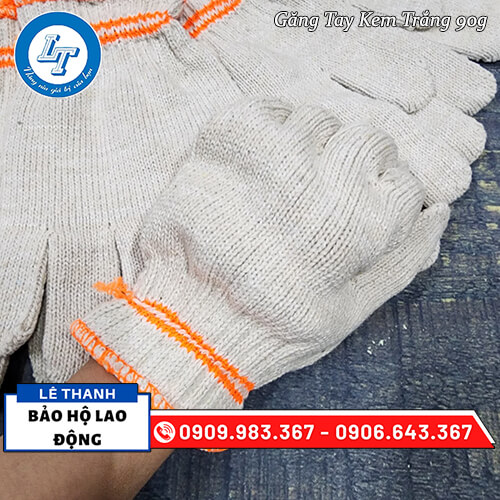 bán găng tay len kem trắng 2 viền giá sỉ bán găng tay len kem trắng 2 viền giá sỉ