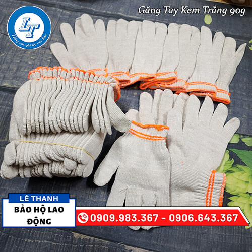 bán găng tay len kem trắng 2 viền giá sỉ bán găng tay len kem trắng 2 viền giá sỉ