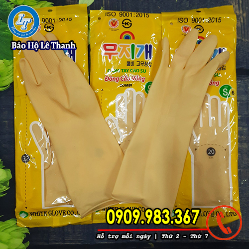 đông cầu vồng - găng tay chống hóa chất dầu mỡ gt đông cầu vồng