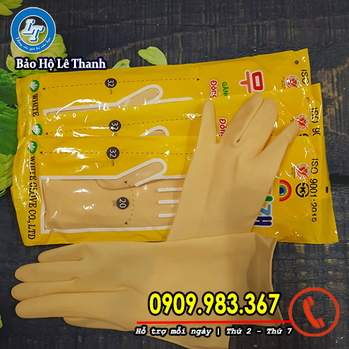 đông cầu vồng - găng tay chống hóa chất dầu mỡ gt đông cầu vồng