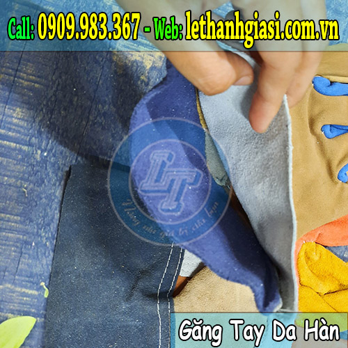 găng tay da hàn sử dụng phổ biến trong cơ khí, đóng tàu da hàn