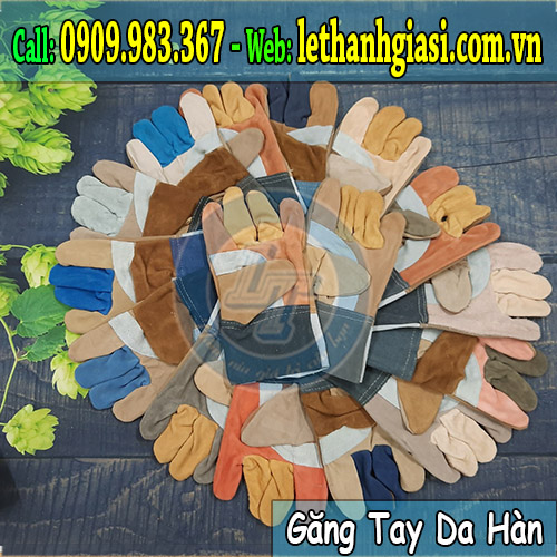 găng tay da hàn sử dụng phổ biến trong cơ khí, đóng tàu da hàn