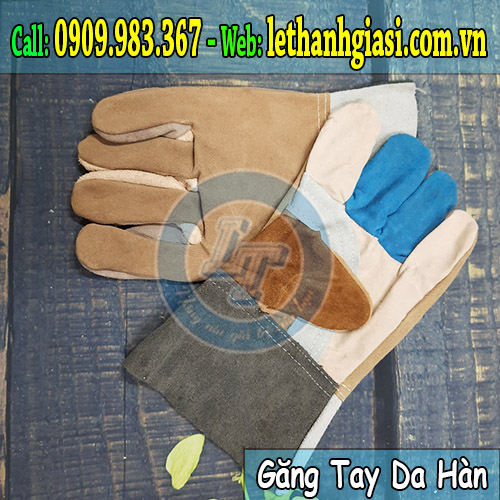 găng tay da hàn sử dụng phổ biến trong cơ khí, đóng tàu da hàn