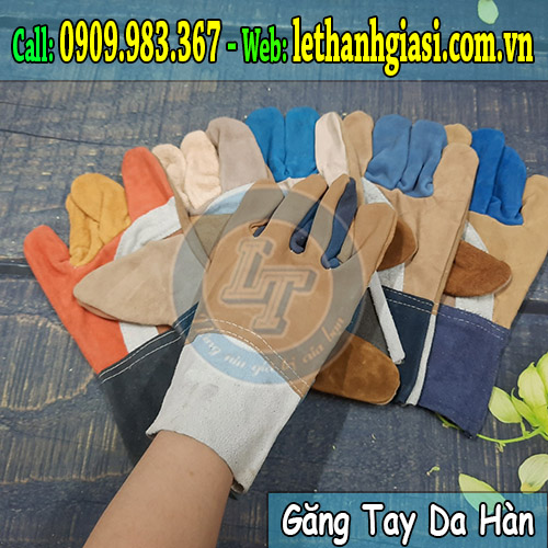 găng tay da hàn sử dụng phổ biến trong cơ khí, đóng tàu da hàn