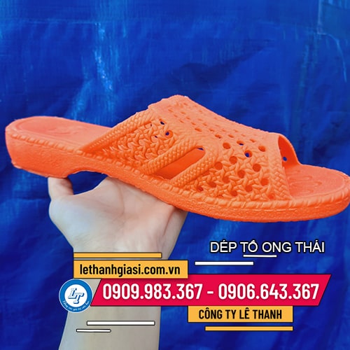 Trùm buôn dép tổ ong đỏ cam giá sỉ Trùm buôn dép tổ ong đỏ cam giá sỉ