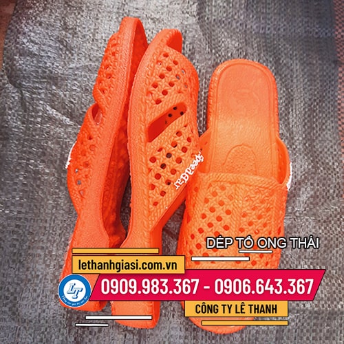 Trùm buôn dép tổ ong đỏ cam giá sỉ Trùm buôn dép tổ ong đỏ cam giá sỉ