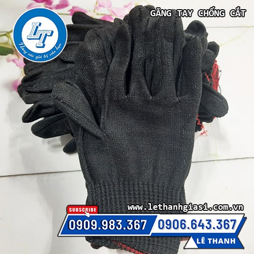 Găng tay chống cắt đen viền giá sỉ Găng tay chống cắt đen viền giá sỉ