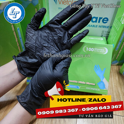 Găng tay y tế Vietglove giá rẻ màu đen 1 Găng tay y tế Vietglove giá rẻ màu đen 1