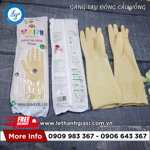 găng tay cao su nếp nhăn đông cầu vồng giá rẻ màu kem, hồng 5 găng tay cao su nếp nhăn đông cầu vồng giá rẻ màu kem, hồng 5