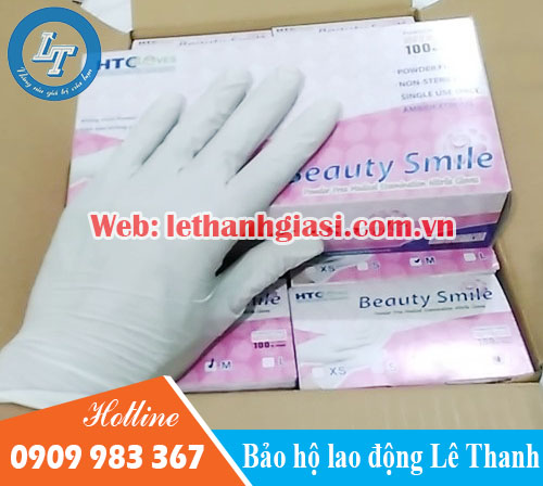 Găng tay y tế HTC Nitrile màu trắng không bột 5 Găng tay y tế HTC Nitrile màu trắng không bột 5
