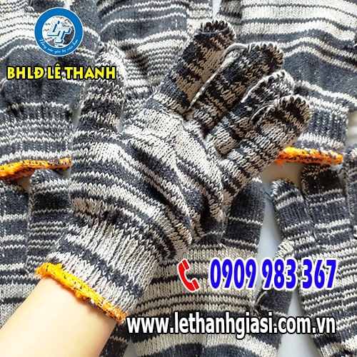 Găng tay len muối tiêu bảo hộ