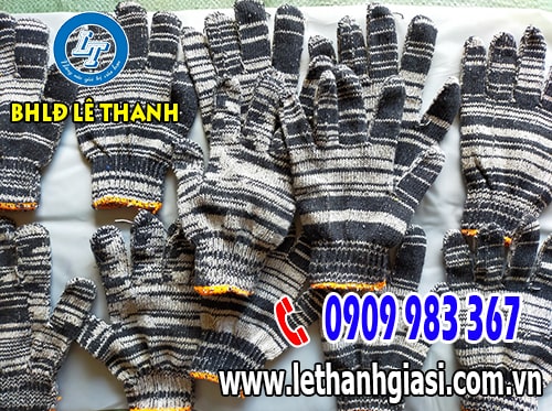 Găng tay len muối tiêu