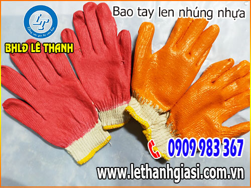 Găng tay len nhúng nhựa Găng tay len nhúng nhựa