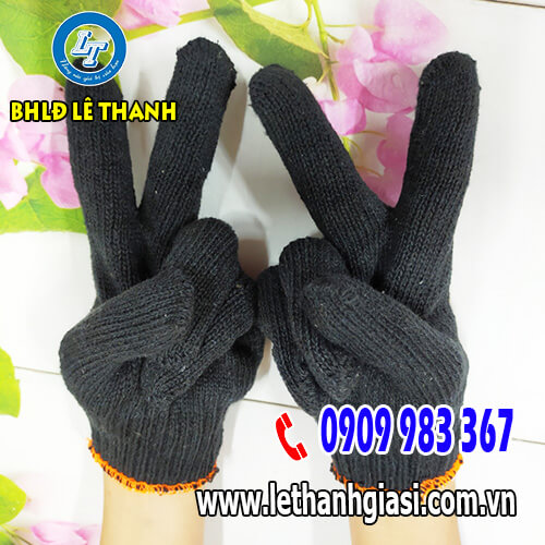 Găng tay len xám đen