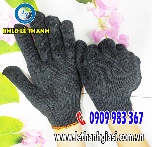 Găng tay len xám đen