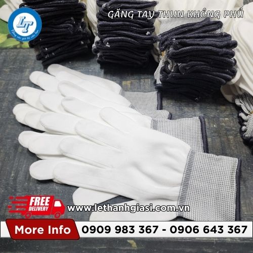 găng tay thun không phủ phòng sạch giá sỉ rẻ viền đen 5 găng tay thun không phủ phòng sạch giá sỉ rẻ viền đen 5