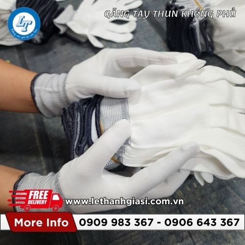 găng tay thun không phủ phòng sạch giá sỉ rẻ viền đen 2 găng tay thun không phủ phòng sạch giá sỉ rẻ viền đen 2