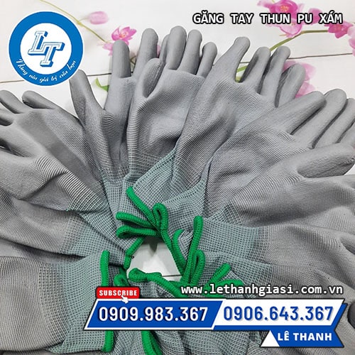 báo giá sỉ găng tay thun phủ pu xám báo giá sỉ găng tay thun phủ pu xám