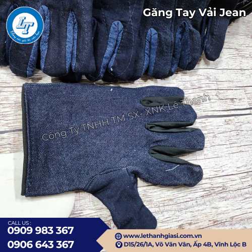 sỉ găng tay vải jean dày dặn chống rách bảo hộ giá rẻ 5 sỉ găng tay vải jean dày dặn chống rách bảo hộ giá rẻ 5