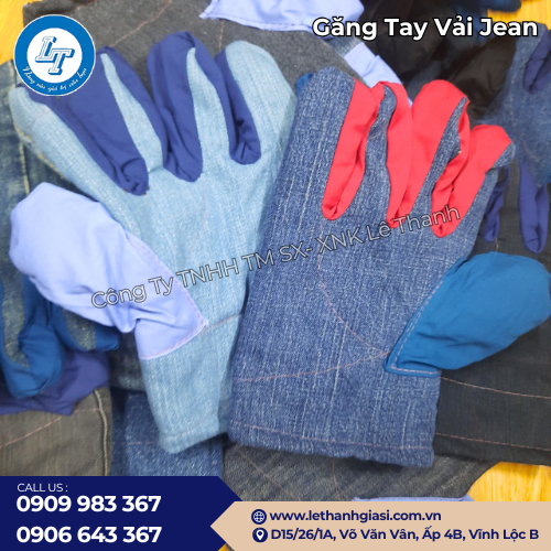 sỉ găng tay vải jean dày dặn chống rách bảo hộ giá rẻ 4 sỉ găng tay vải jean dày dặn chống rách bảo hộ giá rẻ 4
