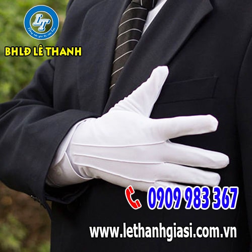 Ứng dụng của găng tay vải thun trắng trong duyệt binh