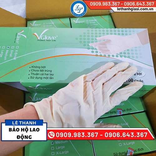 Găng tay không bột Vglove vàng nhạt giá rẻ Găng tay không bột Vglove vàng nhạt giá rẻ