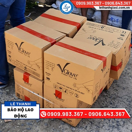 Găng tay không bột Vglove vàng nhạt giá rẻ Găng tay không bột Vglove vàng nhạt giá rẻ