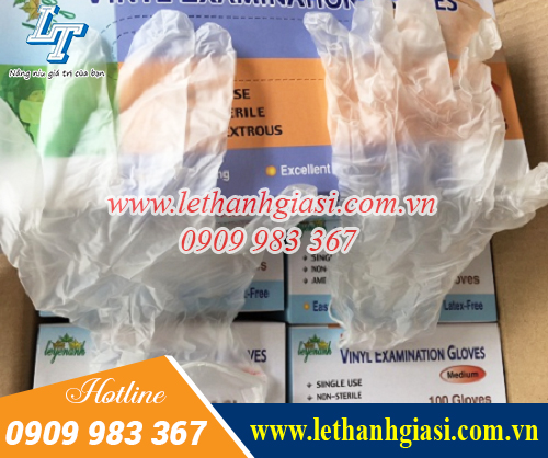 Găng tay y tế Vinyl trắng không bột 5 Găng tay y tế Vinyl trắng không bột 5