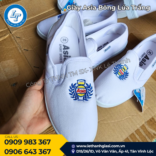 giày Asia bông lúa trắng giá sỉ siêu tiết kiệm 4 giày Asia bông lúa trắng giá sỉ siêu tiết kiệm 4