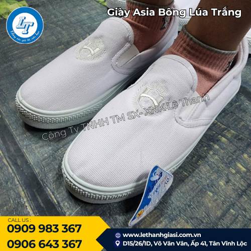 giày Asia bông lúa trắng giá sỉ siêu tiết kiệm 3 giày Asia bông lúa trắng giá sỉ siêu tiết kiệm 3
