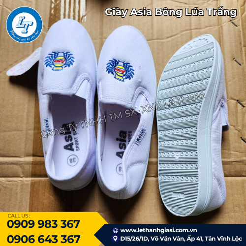 giày Asia bông lúa trắng giá sỉ siêu tiết kiệm 2 giày Asia bông lúa trắng giá sỉ siêu tiết kiệm 2