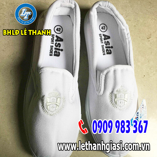 Giày lười asia trắng bông lúa