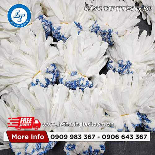 găng tay thun trắng giá sỉ T5 bo cổ tay 6 găng tay thun trắng giá sỉ T5 bo cổ tay 6