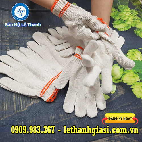 bao tay len kem trắng thiết kế dạng xỏ ngón bao tay len kem trắng