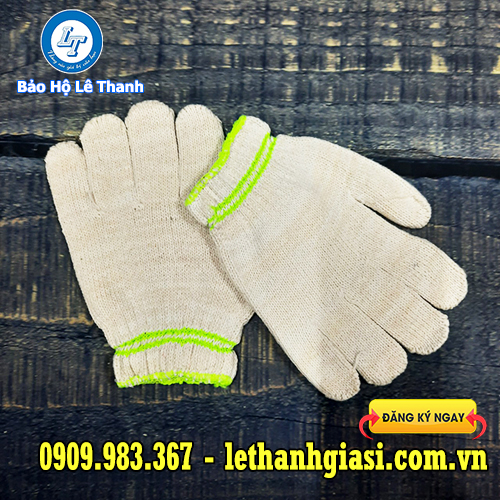 bao tay len kem trắng thiết kế dạng xỏ ngón bt kem trắng