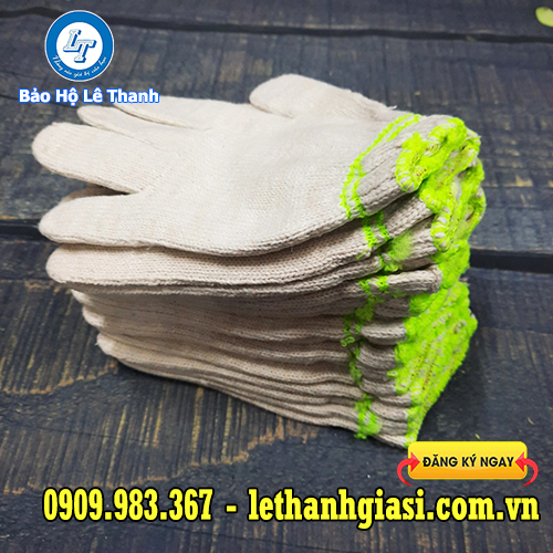 bao tay len kem trắng thiết kế dạng xỏ ngón bt kem trắng