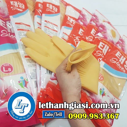 găng tay cao su mặt trời viền vân chống trơn tuột găng tay cao su mặt trời viền vân chống trơn tuột