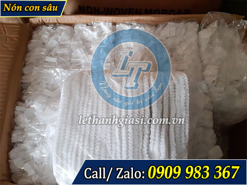 Cung cấp nón con sâu, mũ con sâu dùng trong y tế giá sỉ rẻ Nón con sâu màu trắng