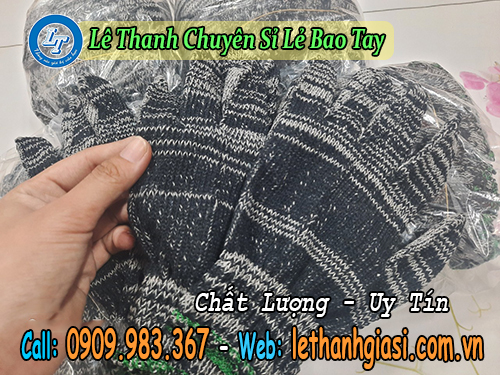 găng tay len muối tiêu đồ bảo hộ lao động hữu ích len muối tiêu