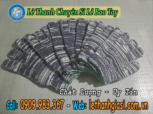 găng tay len muối tiêu đồ bảo hộ lao động hữu ích len muối tiêu