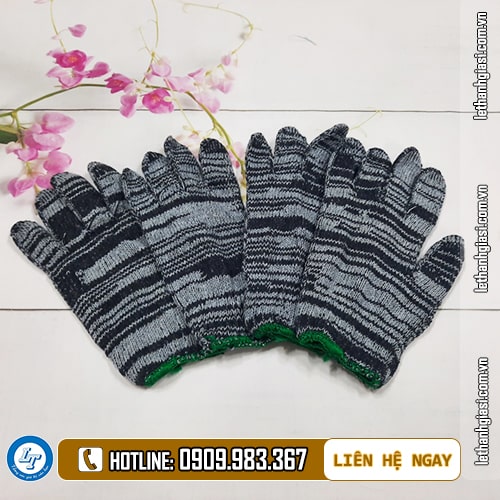 bỏ sỉ găng tay len muối tiêu viền xanh, đỏ, vàng bỏ sỉ găng tay muối tiêu