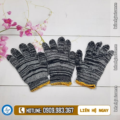 bỏ sỉ găng tay len muối tiêu viền xanh, đỏ, vàng bỏ sỉ găng tay muối tiêu