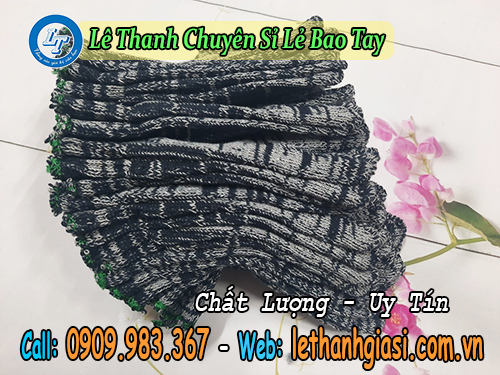 găng tay len muối tiêu đồ bảo hộ lao động hữu ích len muối tiêu