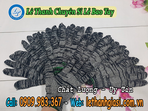 găng tay len muối tiêu đồ bảo hộ lao động hữu ích len muối tiêu